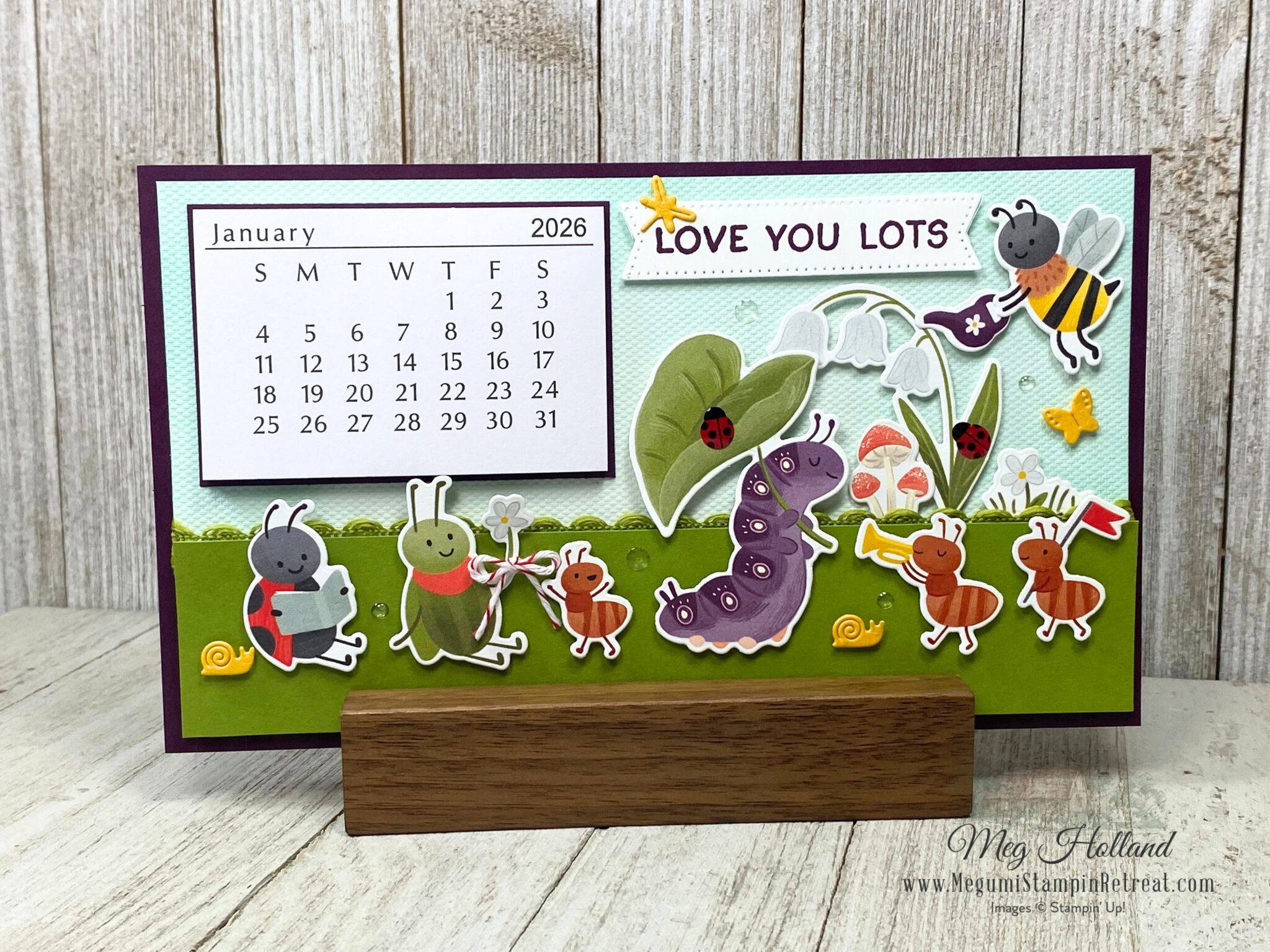 Sweet Bugs Desktop Calendar - Meg Holland, Stampin' Up! Demonstrator